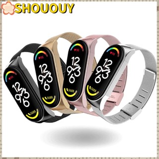 Shououy สายรัดข้อมือโลหะ PC อุปกรณ์เสริม สําหรับ Band 7