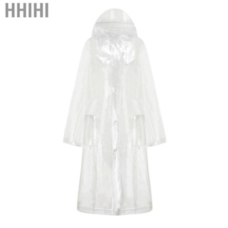 Hhihi Raincoat Transparent Personality Foldable Wear Resistant Rain Cape for Student Cycling