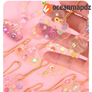 Oceanmapdz ชุดแม่พิมพ์ซิลิโคน อีพ็อกซี่เรซิ่น แฮนด์เมด สําหรับทําเครื่องประดับ สร้อยคอ พวงกุญแจ สร้อยข้อมือ DIY