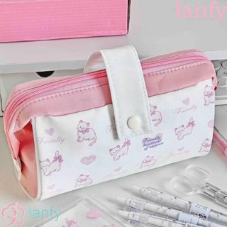 Lanfy กระเป๋าดินสอ กระเป๋าเครื่องเขียน กระเป๋าเครื่องสําอาง ลายการ์ตูนสัตว์ สําหรับนักเรียน