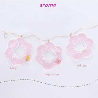 Aroma ผ้ากันเปื้อน คอกลม ผ้ากันเปื้อนน้ําลาย ลูกไม้ น่ารัก สําหรับเด็กทารกแรกเกิด