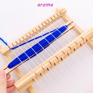 Aroma เข็มถักนิตติ้ง|ชุดเครื่องมือถักทอไม้ โฮมเมด ขนาดเล็ก DIY สําหรับเด็ก