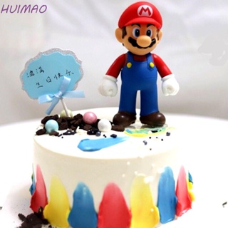 Huimao โมเดลฟิกเกอร์ อนิเมะ Super Mario แฮนด์เมด ของเล่น ของขวัญ สําหรับตกแต่งเค้กวันเกิด