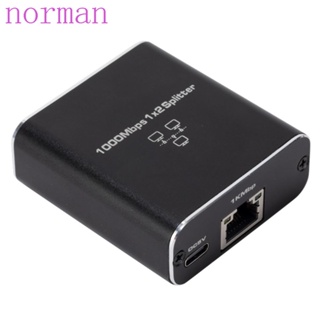 Norman ตัวแยกสายเคเบิลเครือข่ายอีเธอร์เน็ต RJ45 1 เป็น 2 ปลั๊กแอนด์เพลย์ สําหรับเราเตอร์ PC แล็ปท็อป TV