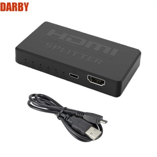 Darby อะแดปเตอร์แยกวิดีโอ 4K HDMI เข้า 1 ออก 4 HDCP HDMI1.4 ขนาดเล็ก 3D สําหรับเครื่องเล่น DVD D-VHS โปรเจคเตอร์ HD DLP LCD HD