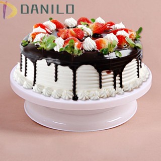 Danilo โต๊ะหมุนเค้ก พลาสติก ทรงกลม หมุนได้ ยืดหยุ่น กันลื่น DIY สําหรับทําเบเกอรี่