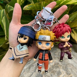 Needway พวงกุญแจ จี้ PVC รูปตุ๊กตานารูโตะ Gaara Sasuke สําหรับห้อยกระเป๋า