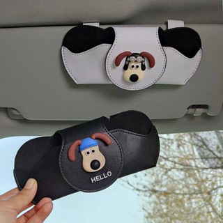 Car Glasses Clip Creative Wallace and Gromit Automotive Sun Louver Sunglasses Case Storage Clip for Car Interior Sunglasses Storage Box XUMm