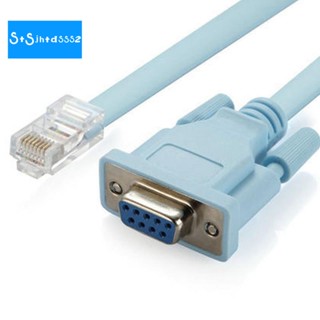 สายเคเบิลอะแดปเตอร์เครือข่ายเราเตอร์ USB RJ45 Cat5 Ethernet เป็น Rs232 DB9 COM Port Serial ตัวเมีย 1.8 เมตร