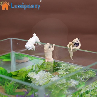 Lumiparty พร็อพเรซิ่น รูปสุนัขน่ารัก แฮนด์เมด กันตก สําหรับตกแต่งตู้ปลา