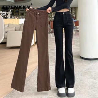 EOENKKY  กางเกงขายาว กางเกงยีสน์ผู้หญิง ทรงหลวม ๆ ตรง Retro Hip Hop Pants 2023 NEW Style  Trendy รุ่นใหม่ สไตล์เกาหลี ทันสมัย A97L81K 36Z230909