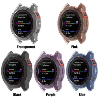 สําหรับ Garmin Fenix 7s 7x 7 เคสนาฬิกา TPU นิ่ม ตัวป้องกันหน้าจอสมาร์ทวอทช์