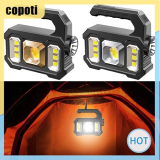 ไฟฉาย LED+COB กันน้ํา พลังงานแสงอาทิตย์ 300LM สําหรับตั้งแคมป์ [copoti.th]