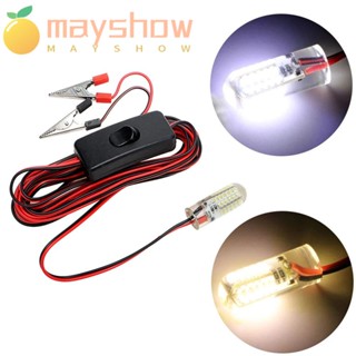 Mayshow โคมไฟตกปลา LED 48 ดวง แบบพกพา สีขาวอบอุ่น