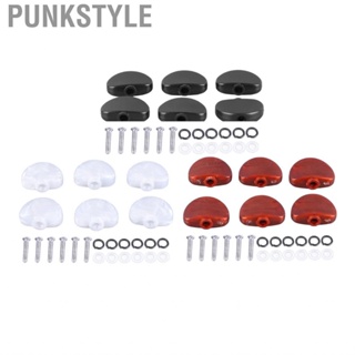 Punkstyle Guitar Machine Head Button  6 Pcs Plastic Half Round Tuning Peg Tip for Performance