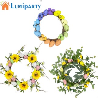 Lumiparty พวงมาลัยไข่อีสเตอร์ประดิษฐ์ ด้านหน้า ประตู หน้าต่าง สําหรับแขวนตกแต่งอีสเตอร์