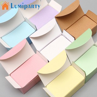 Lumiparty การ์ดเขียนข้อความ Thank You แบบหนา อเนกประสงค์ สําหรับโรงเรียน สํานักงาน Diy 100 ชิ้น ต่อกล่อง