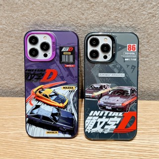 เคสโทรศัพท์มือถือ ผิวด้าน ลายการ์ตูน Initial D Drift สําหรับ iPhone 14 12 13 11 Pro Max