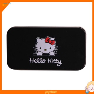 Yof ชุดแปรงแต่งหน้า Hello Kitty สําหรับปัดแก้ม แป้ง รองพื้น ลิป อายแชโดว์ 7 ชิ้น