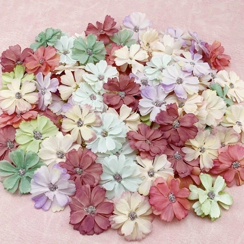 ตกแต่งบ้าน ให้น่าอยู่ (50 ชิ้น/ถุง) กลีบดอกไม้จําลอง ขนาด 5 ซม. แฮนด์เมด DIY สําหรับตกแต่งบ้าน งานแต่งงาน ปาร์ตี้ ราคาถูก