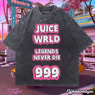 เสื้อยืด ขนาดใหญ่ พิมพ์ลาย Wimtwentysix "juice wrld legends never die 999" | เสื้อยืด สไตล์วินเทจ