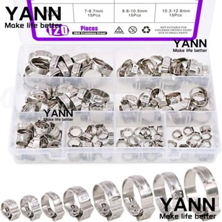 Yann1 แคลมป์หนีบสายยางรถยนต์ สเตนเลส 304 8 ขนาด 120 ชิ้น