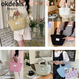 Okdeals กระเป๋าสตางค์ กระเป๋าสะพายไหล่ ผ้าโพลีเอสเตอร์ แต่งซิป ขนาดเล็ก จุของได้เยอะ แบบเรียบง่าย สําหรับผู้หญิง