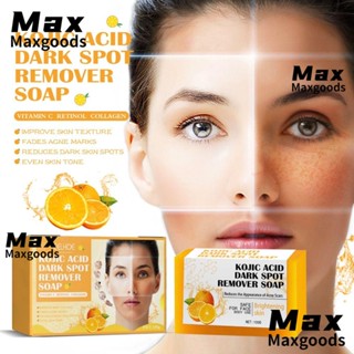 Maxg สบู่กรดโคจิก ปรับจุดด่างดํา ปรับสีผิวให้กระจ่างใส สบู่อาบน้ํา ส้ม เลม่อน ขมิ้นชัน สบู่อาบน้ํา บอดี้ &amp; ใบหน้า