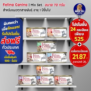 อาหารแมวกระป๋อง Felina Canio- แมว ขนาด 70 กรัม** ยกลังX 24กระป๋อง**