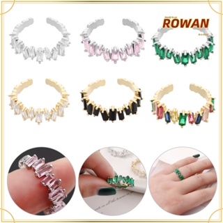 Rowans แหวนหมั้น สีรุ้ง ประดับพลอยเทียม