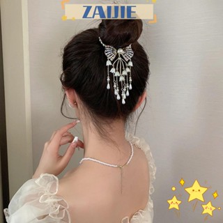 Zaijie24 กิ๊บติดผม ประดับพู่ คริสตัล รูปกล้วยไม้ ดอกไม้ พลอยเทียม ไข่มุก โบ หรูหรา เครื่องประดับผมผู้หญิง