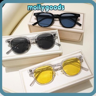 Moilyhd แว่นกันแดด ทรงสี่เหลี่ยม UV400 สีดํา แว่นตาวินเทจ