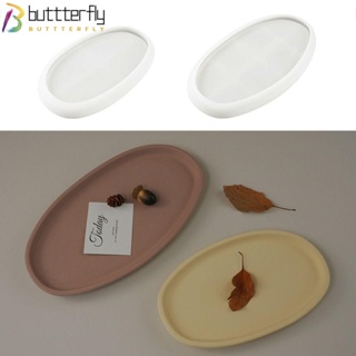 Buttterfly ถาดแม่พิมพ์ซิลิโคน อีพ็อกซี่คริสตัล ทรงวงรี แฮนด์เมด สําหรับทําเครื่องประดับ ของขวัญ ตกแต่งบ้าน