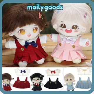 Moilyhd ชุดกระโปรงตุ๊กตา ผ้าฝ้าย 20 ซม. 4 สี สําหรับตุ๊กตา