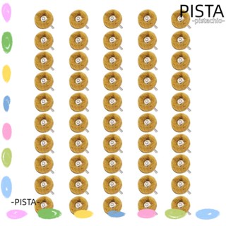 Pista ล้อขัดเงา 80 กริต 1/8 นิ้ว (3 มม.) สีเหลือง สําหรับขัดโลหะ ไม้ 50 ชิ้น