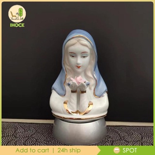 [Ihoce] ฟิกเกอร์รูปปั้น Mary ประติมากรรมศาสนา สําหรับตกแต่ง