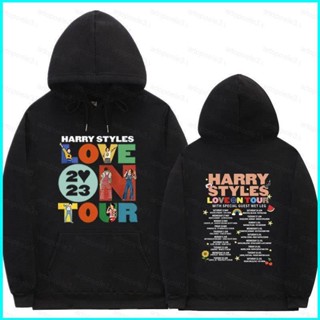 Star3 2023 เสื้อกันหนาว มีฮู้ด ผ้ากํามะหยี่ขนแกะ ทรงหลวม ลาย Love On Tour สไตล์เกาหลี
