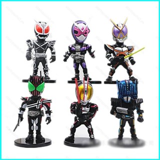 Star3 โมเดลฟิกเกอร์ Kamen Rider Mask Rider 555 Zi-O Kaixa Decade Faiz Diend ของเล่นสําหรับเด็ก 6 ชิ้น