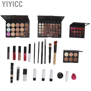 Yiyicc Makeup Kit  Professional Easy Clean Lip Gloss Eyeliner Cosmetic Set with Bag for Women Daily Use