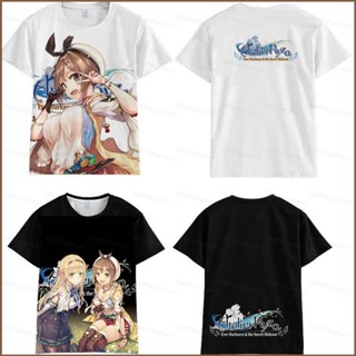 เสื้อยืดแขนสั้น คอสเพลย์ พิมพ์ลายการ์ตูนอนิเมะ Mg Atelier Ryza Ever Darkness &amp; The Secret Hideout The Animation 3 มิติ สําหรับผู้ชาย