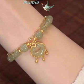 Mxmio สร้อยข้อมือ จี้หยกเทียม แฮนด์เมด เครื่องประดับแฟชั่น สําหรับผู้หญิง