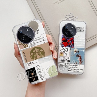 ใหม่ เคสโทรศัพท์มือถือ TPU นิ่ม ปิดด้านหลัง ลายดอกไม้ กาแฟ สําหรับ Realme 11 NFC C51 4G Realme11 11NFC RealmeC51 2023