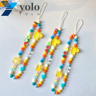 Yolo สายคล้องโทรศัพท์มือถือ ป้องกันการสูญหาย สีหวาน สําหรับผู้หญิง