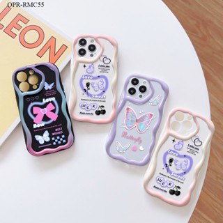 Realme C55 C35 C33 C31 C30 C25 C25S C25Y C21Y C21 C20 C20A C15 C12 C11 C2 C1 2021 เคสเรียวมี สำหรับ Case Wavy Edge Soft Silicone Cartoon Butterfly เคสนิ่ม เคส เคสโทรศัพท์ เคสมือถือ Phone casing