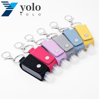 Yolo ขวดหนังใส่เจลล้างมือ เจลล้างมือ แบบพกพา 30 มล. ใช้ซ้ําได้