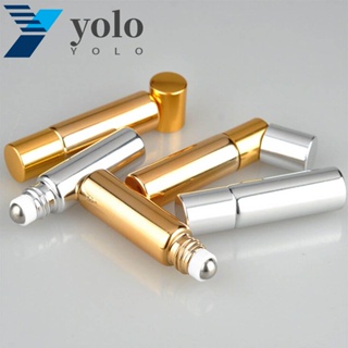 Yolo ขวดรีฟิล แบบม้วน 5 มล. ขวด UV ลูกกลิ้งสีทอง / เงิน