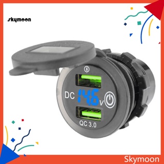 Skym* ที่ชาร์จ USB คู่ ขนาดเล็ก สําหรับโทรศัพท์มือถือ ในรถยนต์