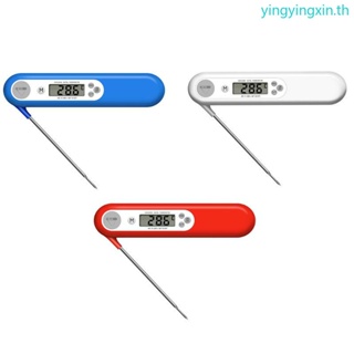 Yin เครื่องวัดอุณหภูมิอาหารดิจิทัล หน้าจอ LCD พร้อมไฟแบ็คไลท์ สําหรับทําอาหาร บาร์บีคิว