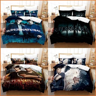 Fb Supernatural 3in1 ชุดเครื่องนอน ผ้าปูที่นอน ผ้าห่ม ผ้านวม ห้องนอน ซักทําความสะอาดได้ สะดวกสบาย