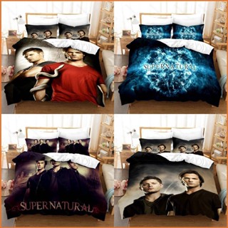 Fb Supernatural 3in1 ชุดเครื่องนอน ผ้าปูที่นอน ผ้าห่ม ปลอกหมอน บ้าน ห้องนอน